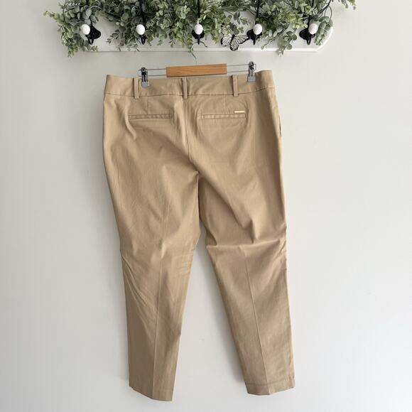 Michael Kors Plus Size Tan Khaki Dress Pants 16W Straight Leg SH - Picture 3 of 5